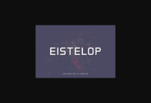 Eistelop Font Poster 1