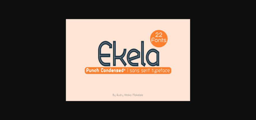 Ekela Punch Condensed Font Poster 3