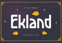 Ekland Font Ekland Font Poster 1