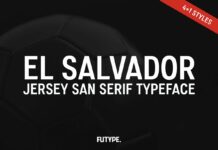 El Salvador Font Poster 1