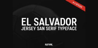 El Salvador Font Poster 1