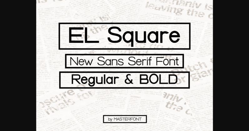 El Square Font Poster 3