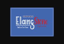 Elang Stone Font Poster 1