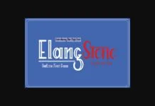Elang Stone Font Elang Stone Font Poster 1