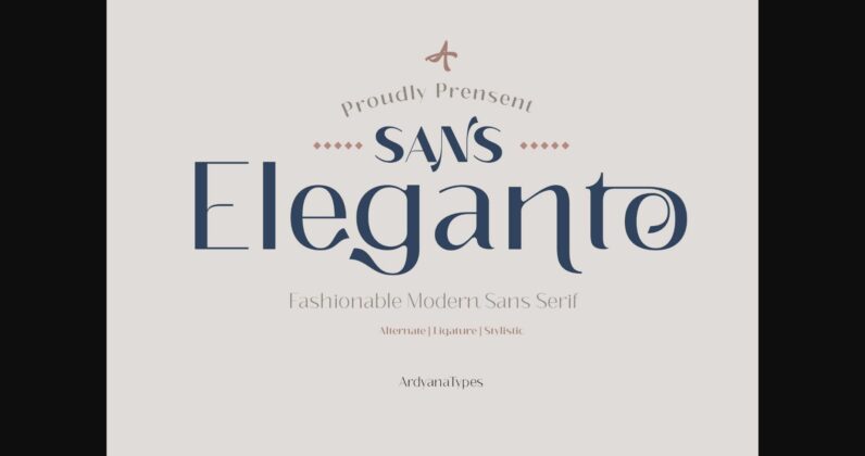 Eleganto Font Poster 3
