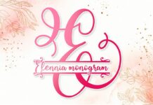 Elennia Monogram Font Poster 1