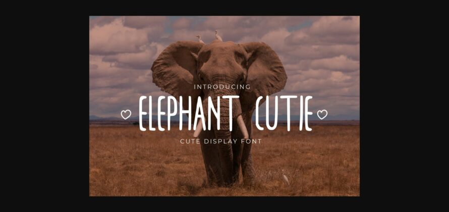 Elephant Cutie Font Poster 3