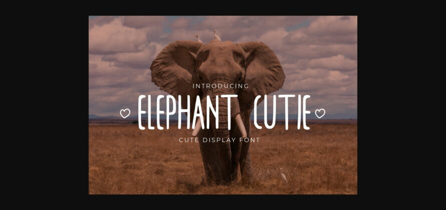 Elephant Cutie Font Poster 1