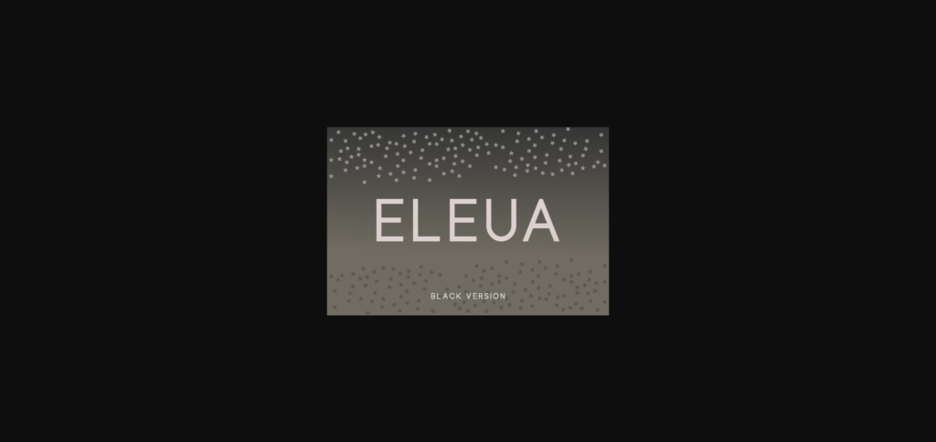 Eleua Black Font Poster 3