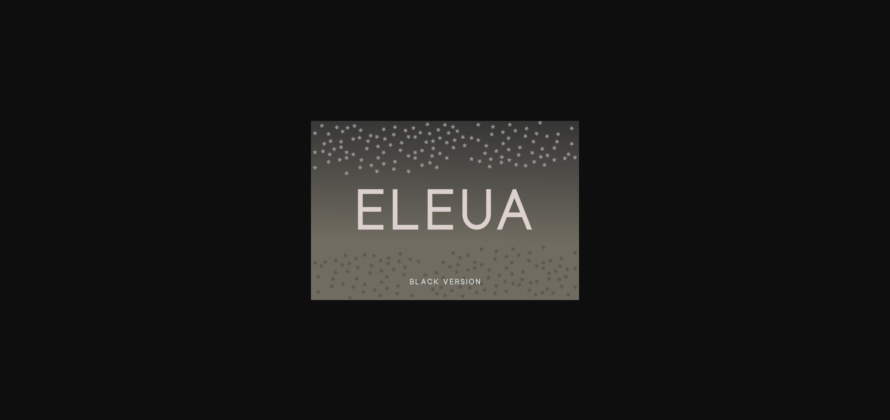 Eleua Black Font Poster 3