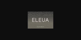 Eleua Black Font Poster 1