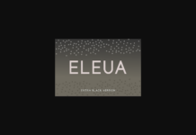 Eleua Extra Black Font Poster 1