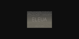 Eleua Extra Light Font Poster 1