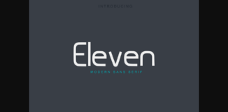 Eleven Font Poster 1