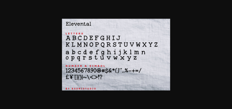 Elevental Font Poster 8