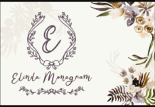 Elinda Monogram Font Poster 1