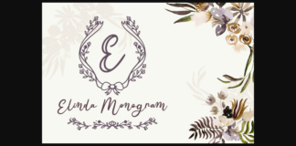 Elinda Monogram Font Poster 1