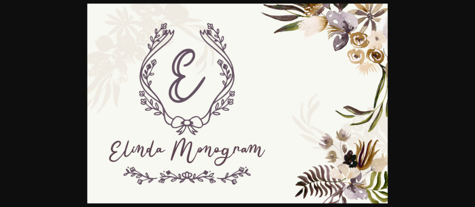 Elinda Monogram Font Poster 1