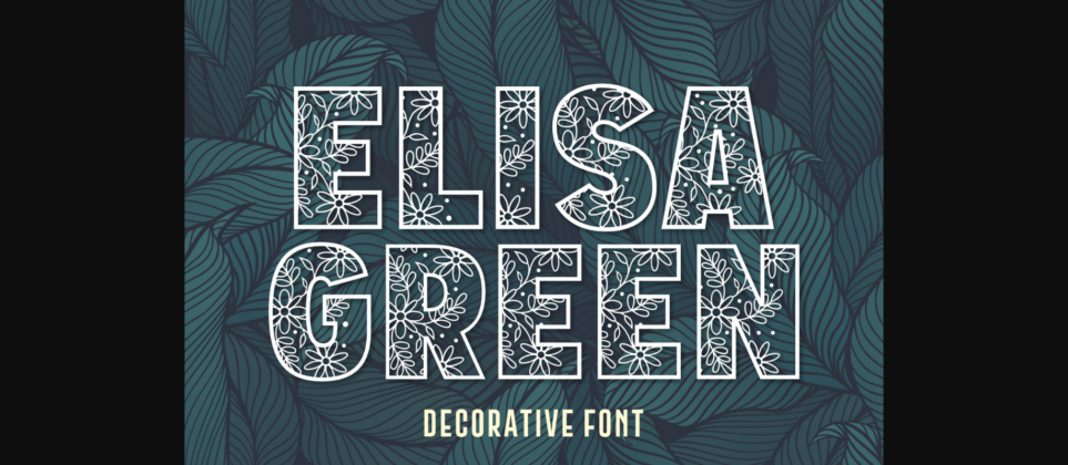 Elisa Green Font Poster 3