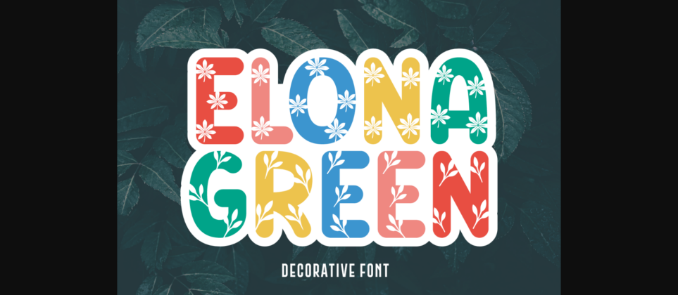 Elona Green Font Poster 1