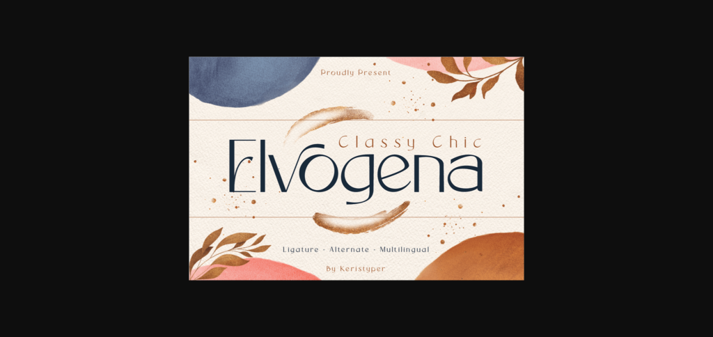 Elvogena Font Poster 3