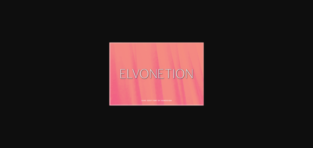 Elvonetion Font Poster 3