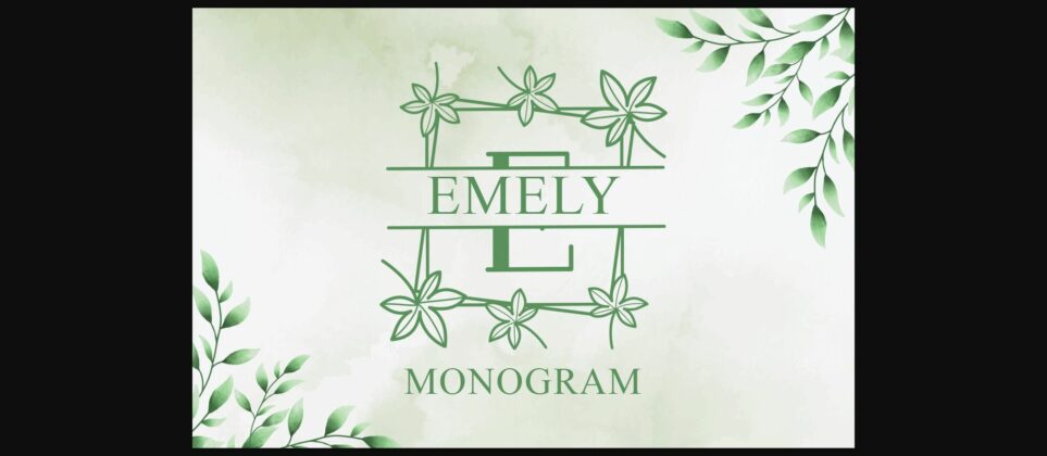 Emely Monogram Font Poster 3