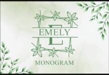 Emely Monogram Font Poster 1