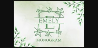 Emely Monogram Font Poster 1