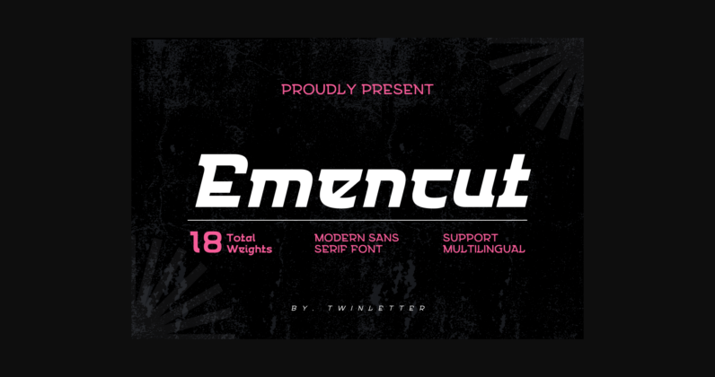 Emencut Font Poster 3