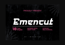 Emencut Font Poster 1