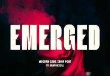 Emerged Font Emerged Font Poster 1
