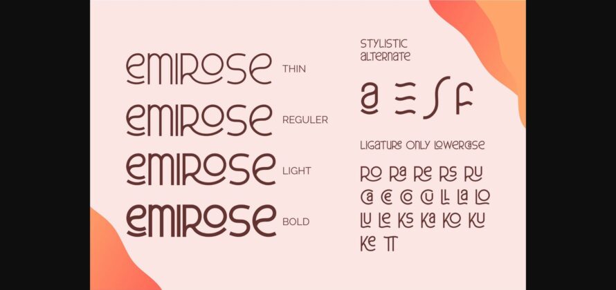 Emirose Font Poster 7