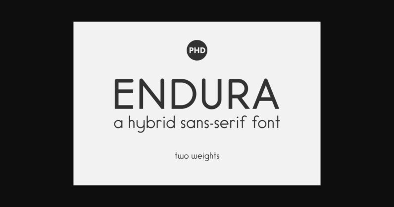 Endura Font Poster 3