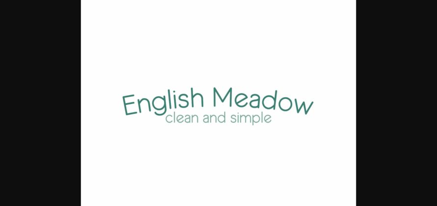 English Meadow Font Poster 3