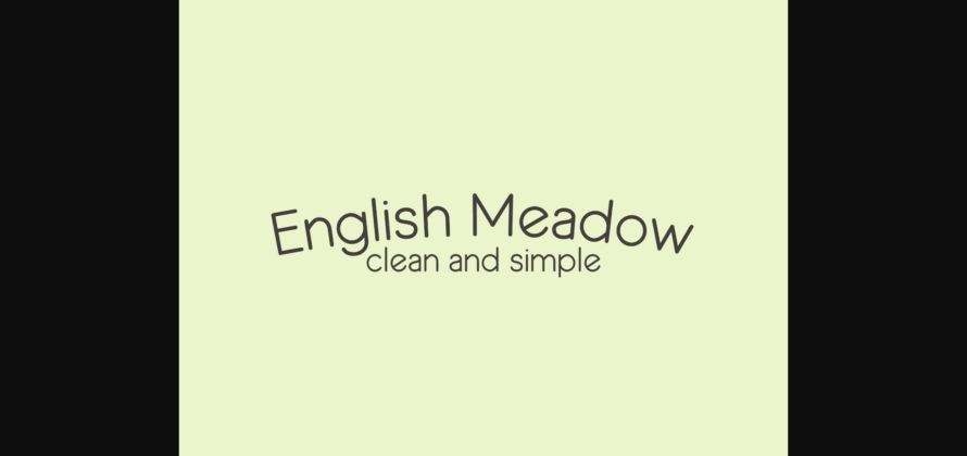 English Meadow Font Poster 8