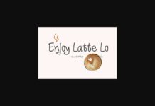 Enjoy Latte Lo Font Poster 1