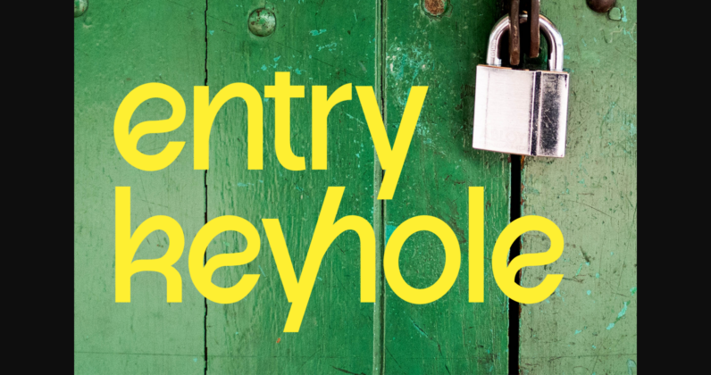 Enrty Keyhole Font Poster 3