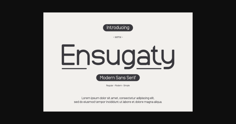 Ensugaty Font Poster 3