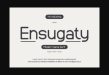 Ensugaty Font Poster 1