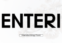 Enteri Font Enteri Font Poster 1