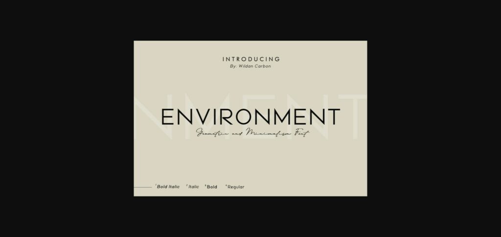 Environment Font Poster 3
