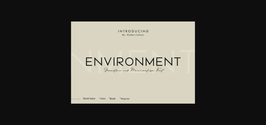 Environment Font Poster 3