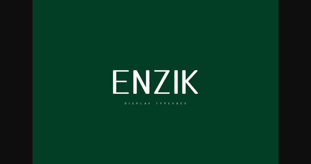 Enzik Font Poster 3