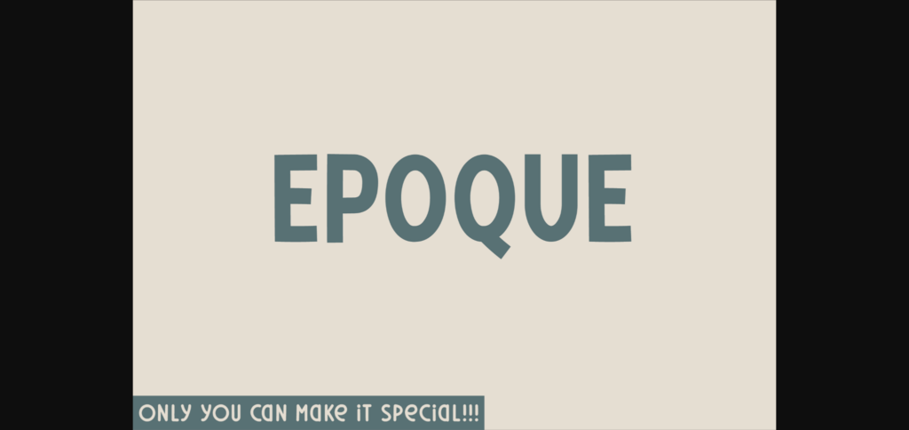 Epoque Font Poster 3