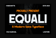 Equali Font Poster 1