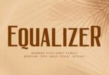 Equalizer Font Poster 1