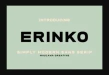 Erinko Font Poster 1