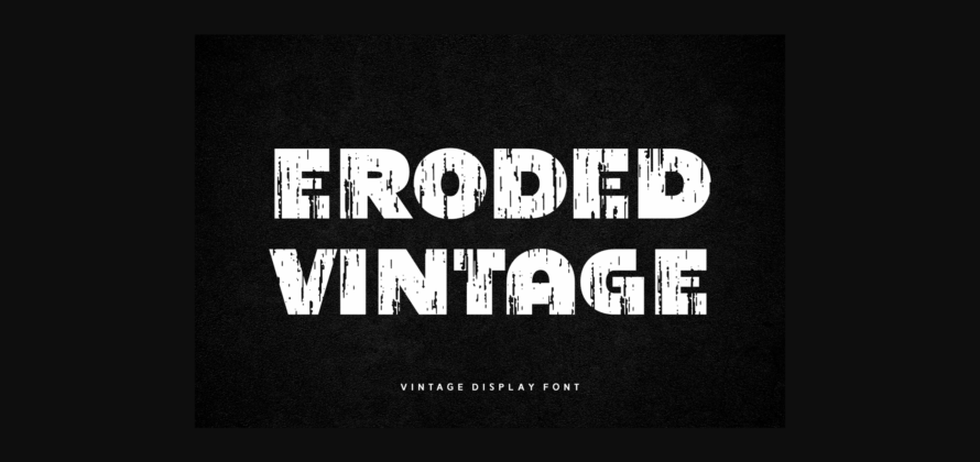 Eroded Vintage Font Poster 3