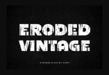 Eroded Vintage Font Poster 1